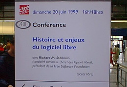 Conférence de Richard Stallman (20 juin 1999)
