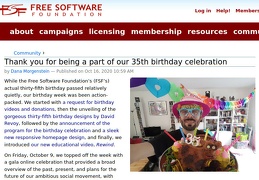 Thank you for being a part of our 35th birthday celebration-Free Software Foundation-header
